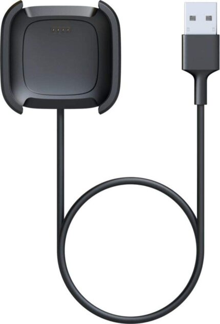 Fitbit Versa 2 Charging Cable, Official Fitbit Product Smartphone, Charging Adapter Black
