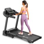 Fitkit by Cult TurboRun BLDC Motor Treadmill (5.5HP Peak) | 12.8km/h Max Speed, 110kg Weight Capacity | 12 Preset Programs, LED Display | AUX/MP3/USB | Home Gym Equipment, Black