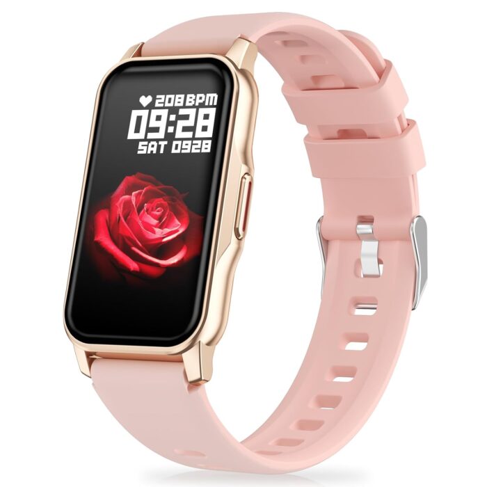 Fitness Tracker with 24/7 Heart Rate, Blood Oxygen Blood Pressure, Sleep Tracking, Step Counter, Calorie Tracking, IP 68 Waterproof Activity Tracker, Step Tracker for Android iPhone Women Men, Pink