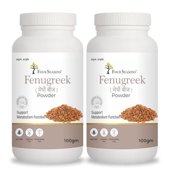 Four Seasons Methi/Fenugreek Seed Powder 100gm| Natural & Edible | For Hair, Skin Health & Nourishment | Rich in Protein & Fiber | No Preservatives (2)
