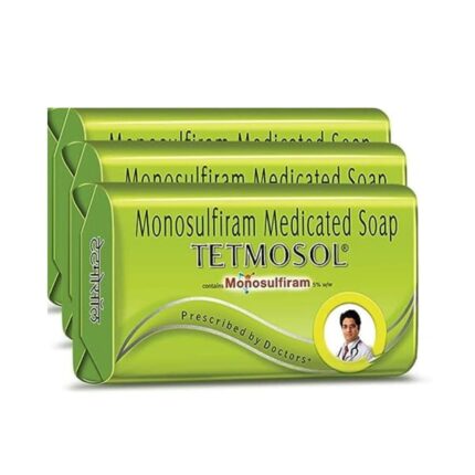 Fresh Tetmosol Medicated Soap- Fights skin infections, and Itching with lime-like fragrance for daily bathing, Each Soap 100 gms, Pack of 3 Soaps