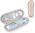 Fromsky Rose Golden Electric Toothbrush Travel Case for Oral-B/Oral-B Pro Smartseries/Philips Sonicare ProtectiveClean, Hard EVA Case, 7.5 x 23 x 6.3 cm