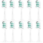 Futulkyus Replacement Toothbrush Heads Compatible with Philips Sonicare DiamondClean ProtectiveClean DailyClean Plaque Control Gum Health EasyClean 4100 5100 C2 C3 HX9023 Electric Toothbrush, 10 Pack