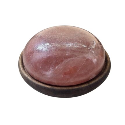 GANGJI Himalayan Rock Salt Lamp | Pink Crystal with Wooden Base | Increase Positive Energy and Improve Sleeping | Vastu | Natural Air Purifier Ionizer | Massage