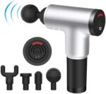 GETZET Massage Fascial Gun Rechargeable Handheld Muscle Massagers Fitness Vibration Body Care Machine 4 Fitness Head Equipment Hammer Shock For Deep Muscle Pain And Stress Relief.