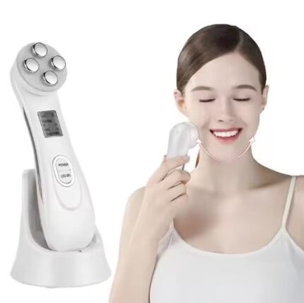 GLOWICK Wrinkle and Acne Removal Machine 5 in1 Skin Tightening Face Lifting Device LED Light Therapy Skin Tightening Device for Face (1Pcs)