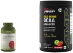 GNC Triple Ginseng Root - 90 Capsules & L-Citrulline, Glutamine Amp Gold Series BCAA Advanced Powder for Adults- 400 gm (Kiwi Strawberry)