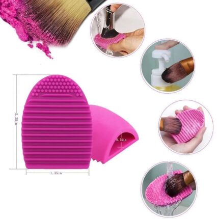 GOLD MAX Premium Synthetic Kabuki Foundation Face Powder Blush Eyeshadow Brush Makeup Brush Kit with Blender Sponge and Brush Cleaner - Makeup Brushes Set (10pc, Black/Silver)
