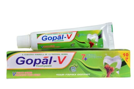 GOPAL TOOTHPOWDER Gopal V Tooth Paste-Natural Dental Cleanser For Strong Teeth And Cavity Free(Herbal Protection)-Pack Of 12 Each 18Gm