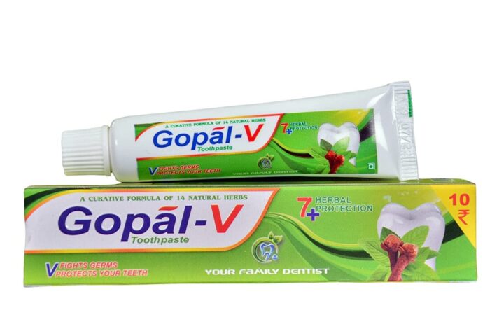 GOPAL TOOTHPOWDER Gopal V Tooth Paste-Natural Dental Cleanser For Strong Teeth And Cavity Free(Herbal Protection)-Pack Of 12 Each 18Gm
