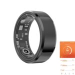 GenXenon Smart Fitness Tracker Ring with Step Counter, Heart Rate & Blood Oxygen Monitor, Sleep Tracker & 6ATM Waterproof Rating - Long Battery Life Compatible with iOS & Android (H01 Black US7-ZZ-1)