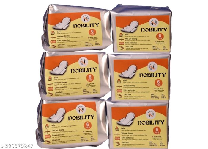 GenYuva Sanitary Pads Economical Pack of 96 pc | Size XXXL 320mm | Toxic-Free & Rash-Free | Skin Friendly | Super Absorbent | Protection Against Leakage (pack of 6, 16 packets in total)