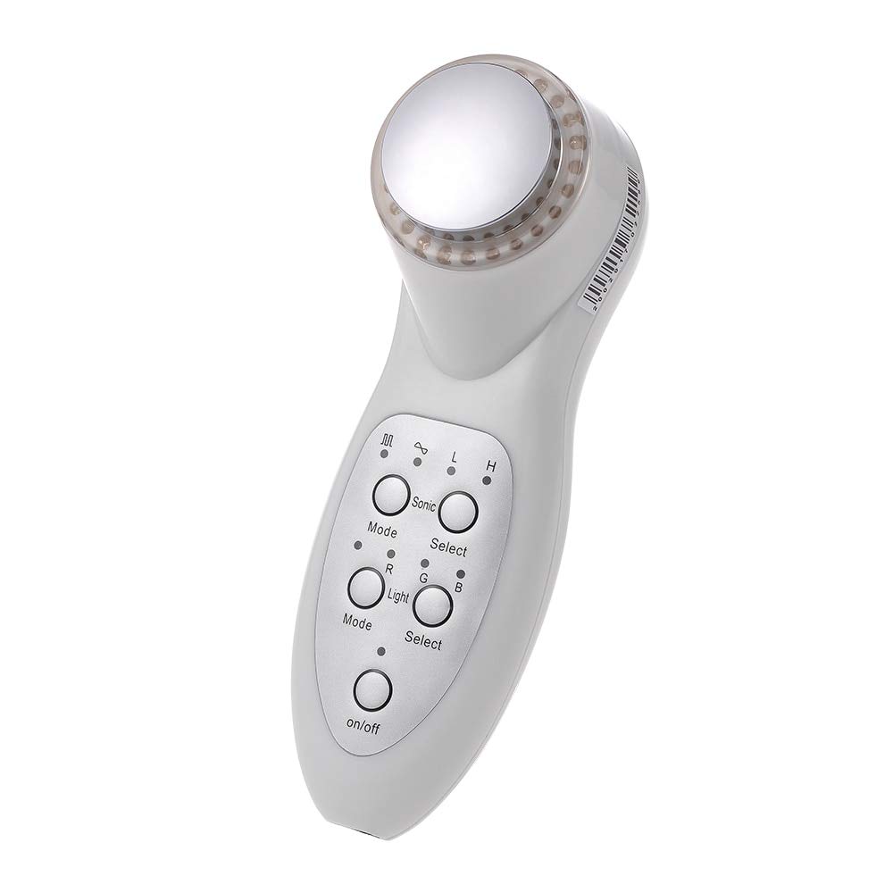 Generic 7 Colors Mode Rgb Facial Skin Care Led Light Photon Ultrasonic Lift Skin Tightening Beauty Device Anti-Ageing Face Skin Massager - Eu Plug