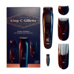 Gillette King C. Cordless Mens Beard Trimmer Kit With Lifetime Sharp Blades And 3 Interchangeable Combs, Battery Powered, Multicolor