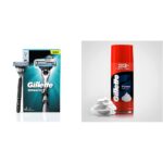Gillette Mach 3 Shaving Razor + 1 Shaving Blade (Cartridge) and Gillette Classic Regular Pre Shave Foam, 418g with 33% Extra Free