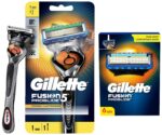 Gillette Proglide Men's Grooming Razor with Flexball Technology - Adapts to Facial Contours (1 pc) & Fusion Proglide Shaving Blades- Pack of 6 (Cartridges)