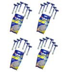 Gillette Razor Presto 3-Blades LubraStrip For smoother Shaving (6 In 1)- (Pack of 4) by Rmr JaiHind