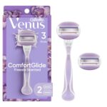 Gillette Venus 2-in-1 Razor with Built-in Shave Gel, Metallic, 2 Blades, Women's Razor