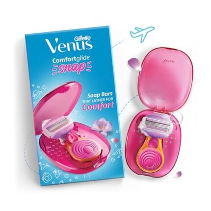 Gillette Venus Snap Hair Remover| Women Body Razor| Pack of 1 | Compact case|Soap gel bar with avocado