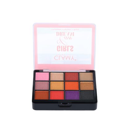 Girls Can Dream Makeup palette| 12 Shimmery Eyeshadow+2 Shimmery Highlighter+ 2 Matte Blusher+1 Applicator- 30g (Shade 1)