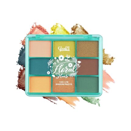 Glam21 Floral Hues 9 In 1 Eyeshadow Palette | Highly Pigmented | Easy To Carry | Multicolor | Matte and Shimmers | Super-Blendable | Smudge-Proof (7.2 gm) |05- Hibiscus