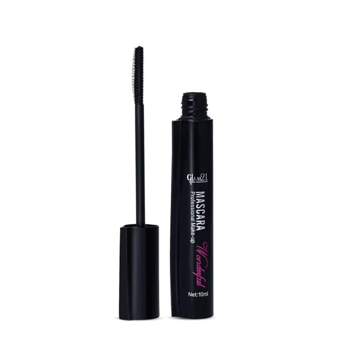 Glam21 Long Lasting Mascara For Dense Curl | Lightweight & Smudge Proof| Fiber Bristles Brush For Perfect Application| 10 ml