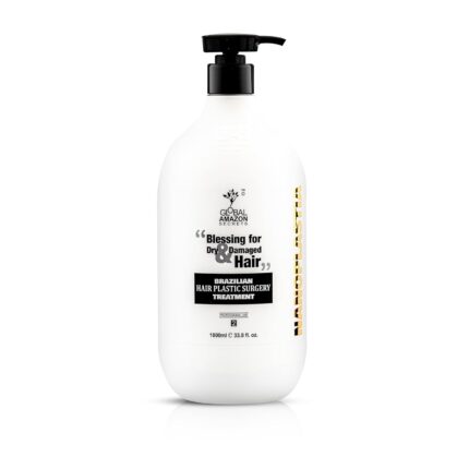 Global Amazon Secrets Nanoplastia Treatment | 1000 ML | NEW & ORIGINAL PACKAGING | Professional Brazilian Hair Treatment | Straightens Hair for 8 Months | Anti-Frizz Solution | Adds Shine and Luster, Makes Hair Easier to Manage and Style