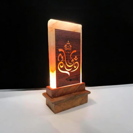 Global Aroma Ganesha Himalayan Rock Salt Tile Lamp for Positive Energy,Ideal for Home Decor