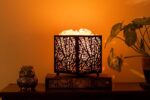 Global Aroma Metal Brown Basket Himalayan Rock Salt Lamp for Positive Energy, Vastu, Healing, Harmony, Purification, Best Wellness