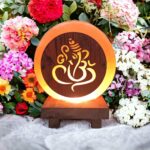 Global Aroma Mini 3D Ganesha Himalayan Rock Salt Lamp for Vastu,Feng Shui,Healing,Peace & Harmony,Gifting (Natural/Orange)