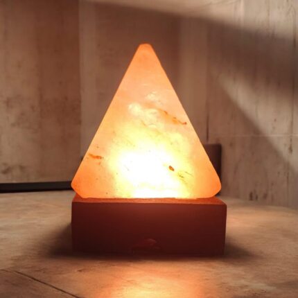 Global Aroma Mini Pyramid Himalayan Rock Salt Lamp for Vastu, Feng Shui, Healing, Peace & Harmony, Gifting