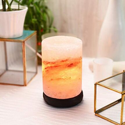 Global Aroma Natural Himalayan Salt Cylinder Shape Lamp (3-4 KG)