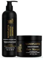 Global Zone Series Premium Nanoplastia Hair Care Set, Smoothening Shampoo and Hair Mask, 500ml Each, Sulphate-Free