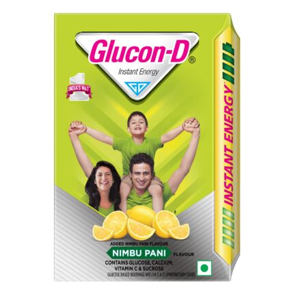Glucon-D Nimbu Pani Glucose Powder (450g, Refill)| For Tasty Tangy Flavoured Glucose Drink| Provides Instant Energy| Vitamin C Supports Immunity| Contains Calcium for Bone