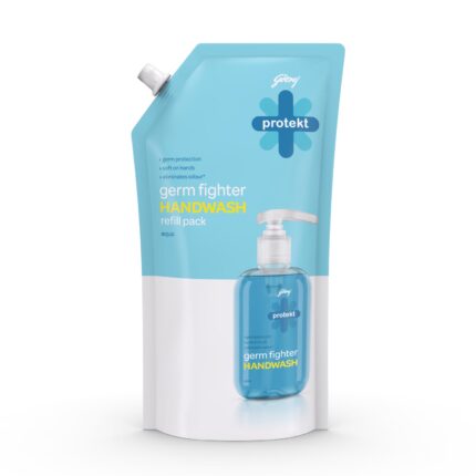 Godrej Protekt Germ Fighter Handwash Refill Pack | Aqua | Germ Protection & Soft on Hands - 725 ML