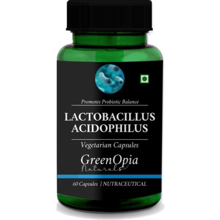 GreenOpia Lactobacillus Acidophilus Probiotic 5 billion CFU | Gut Health Supplement for Men Women | Digestive Health, Immunity Booster | Promotes Probiotic Balance – 60 Vegetarian Capsules