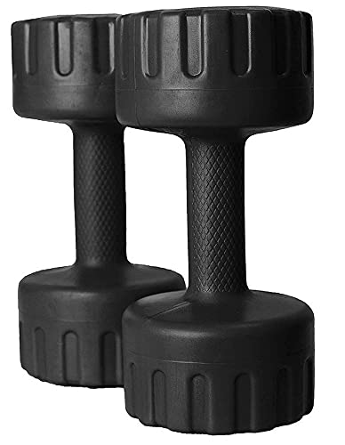 Griffin PVC Dumbbells Set Black Fixed Weights Dumbbells for Men Non Slip Grip Strength Training Weight Lifting Tricep and Bicep Heavy Dumbbell 2 kg 4kg 5kg (1kg)