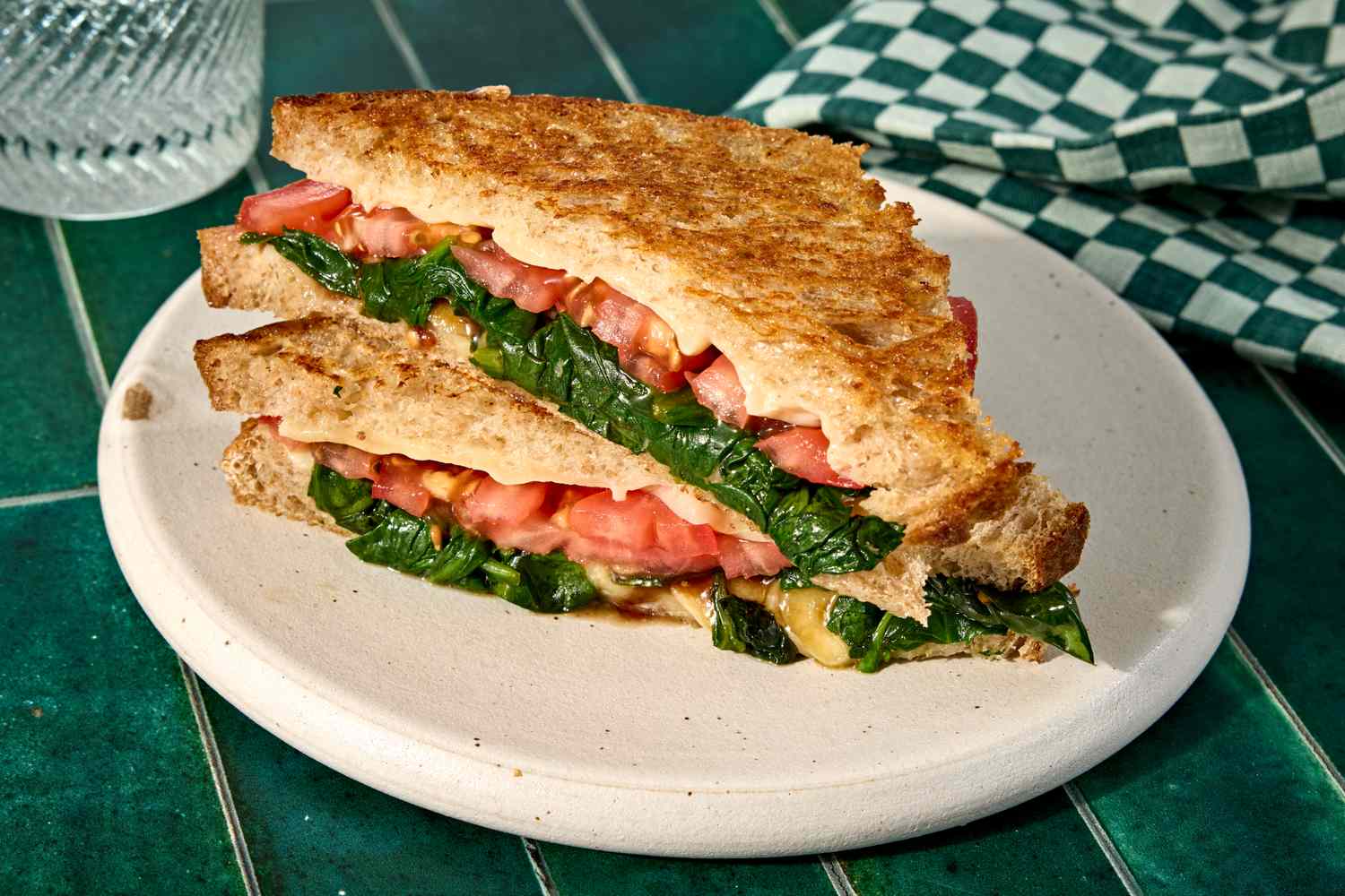 Grilled Cheese with Spinach & Tomato