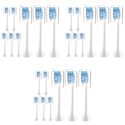 HANNEA® 8 Pack Replacement Brush Heads Compatible with Philips DiamondClean Protectiveclean HX6100 HX9003 HealthyWhite EasyClean Gum Health 3 PCS