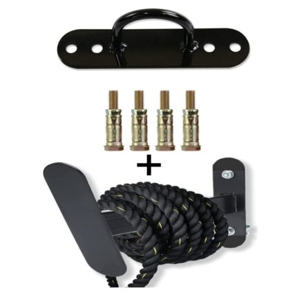 HASHTAG FITNESS Battle Rope Anchor and Holder, Ropes Anchor, Wall/Ceiling Mount Anchor Bracket for Suspension Straps Crossfit Gymnastic Rings, Body Weight Strength Training, Fitness equipments
