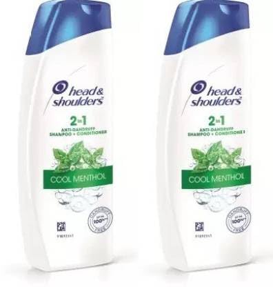 HEAD & SHOULDERS 2 in 1 anti dandruff cool menthol shampoo 2 pc (680 ml)