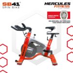 HERCULES FITNESS Heavy Duty Spin Bike for Home use - Cardio Machines ( Orange )