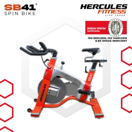 HERCULES FITNESS Heavy Duty Spin Bike for Home use - Cardio Machines ( Orange )
