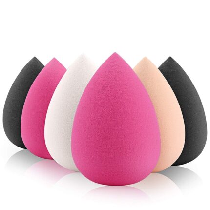 HGC Blend-itude beauty sponge-Spicy Pink II Easy to clean, maintain & store II latex-free sponge II Suitable for Sensitive Skin (light pink)(pack of 6)