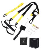 HOW (HOUSE OF WISHES) with Device All-in-ONE Suspension Trainer Body Weight Exerciser | Strength Develop, Burn Fat, Build Muscle | Easy to use at Home, Office, Outside | Complete Home Workout kit