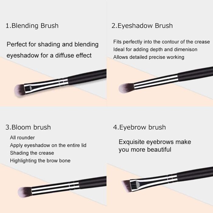 HUDA CRUSH BEAUTY Eyeshadow Palette with Brush Set Combo of All in One Makeup kit Palette with Eyeshadow Blending Brushes (4pcs Eye Shades Brush)