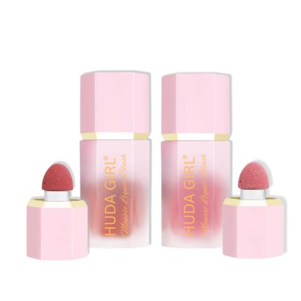 HUDA GIRL 2-in-1 Liquid Blush and Lip Tint, Matte Finish, Lightweight Blusher for Cheeks, Eyes & Lips, Waterproof, Long Lasting Lip and Cheek Tint