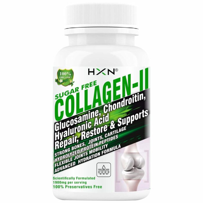 HXN Collagen Powder Supplement. Hydrolyzed Protein Peptides Type 2-90 No Sugar Tablets