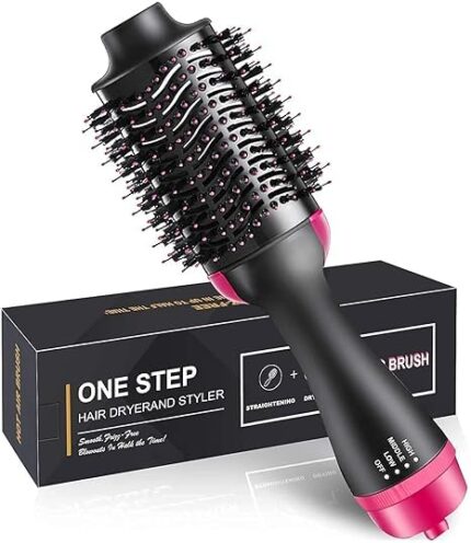 Hair Dryer Brush, One Step Hot Air Brush Styler And Dryer,Blow Dry Hair Brush And Volumizer With Negative Ionic For Straightening, Curling, Professional Hair Dryers For Women(1200 Watts)