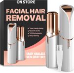 Hair Remover Flαwless - On Store - Facial Hair Remover For Women Skincare Lipstick Shape Mini Epilator Trimmer Machine For Face Flαwless, Upper Lip Chin Eyebrow Hair Remover Etc with Battery (EK-16)
